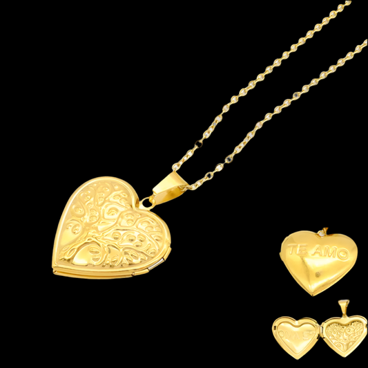 Collar Colgante Hueco en forma de Corazón