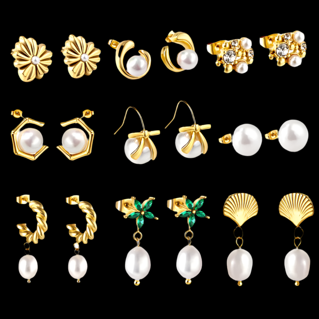 Pendientes de Estilo simple elegante y geométrico de Acero Inoxidable