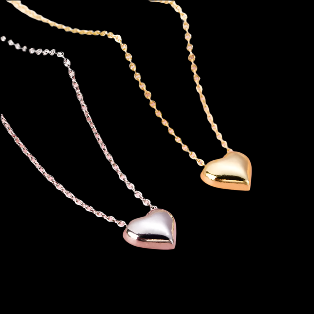 Cadena de Estilo Simple Corazón de Acero inoxidable