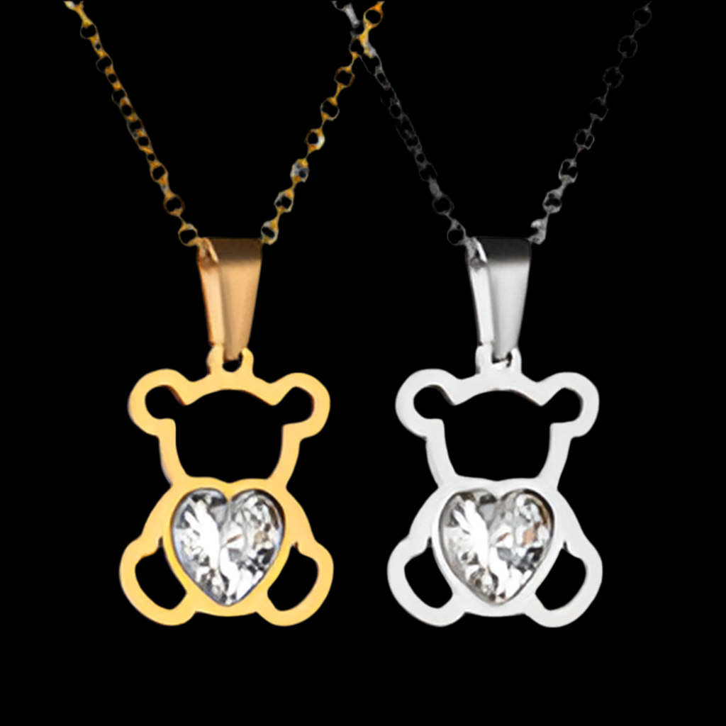 Cadenas de Oso con Cristal de vidrio de Acero inoxidable