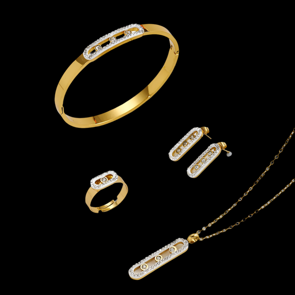 Conjunto de Joyería Chapada en Acero Inoxidable