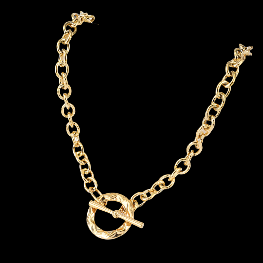 Collar Geométrico de Chapado de estilo simple de Acero Inoxidable