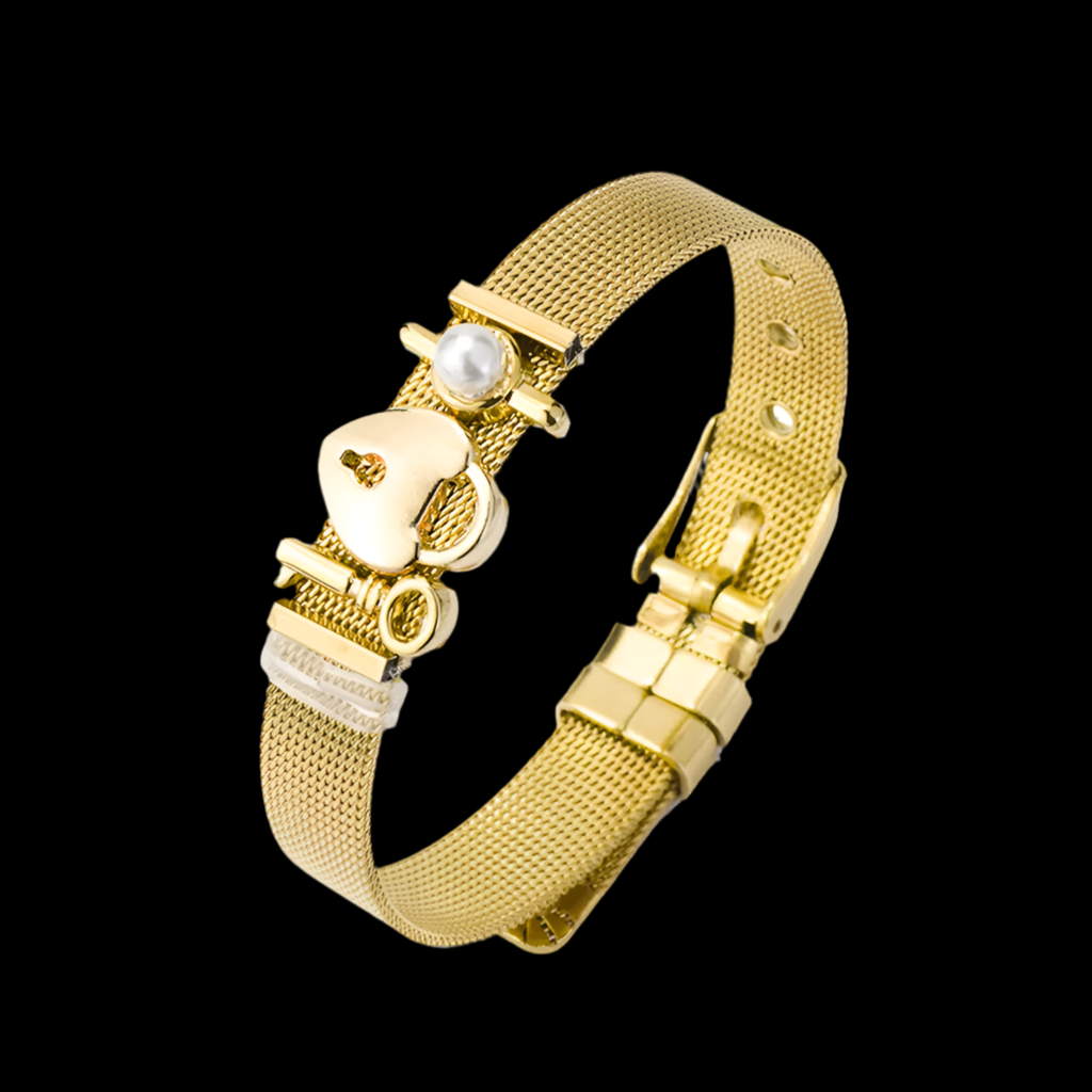 Pulsera De Moda De Titanio Y Acero Inoxidable