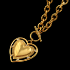 Collar de Corazón grande para mujer.