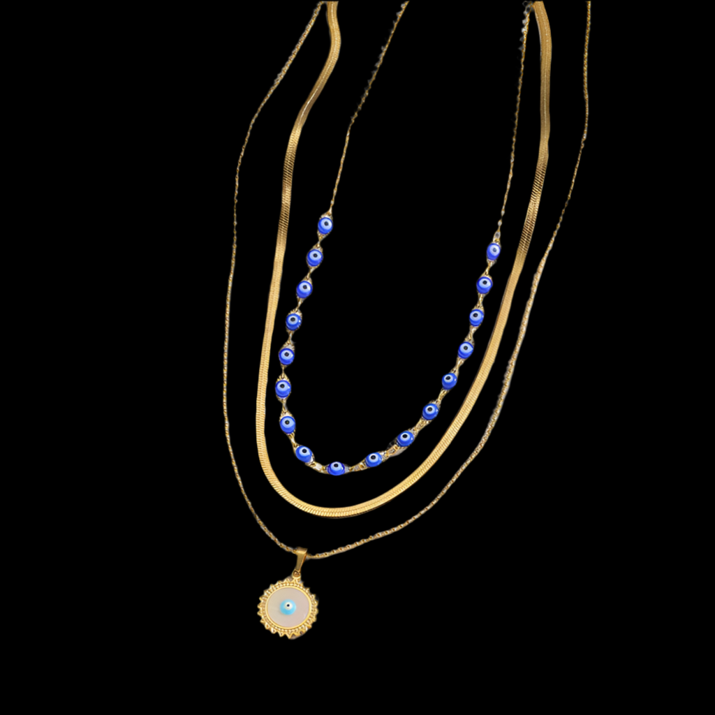 Collar de Ojo Turco de Acero Inoxidable