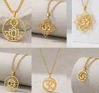 Collar Colgante de Yoga Lotus OM.