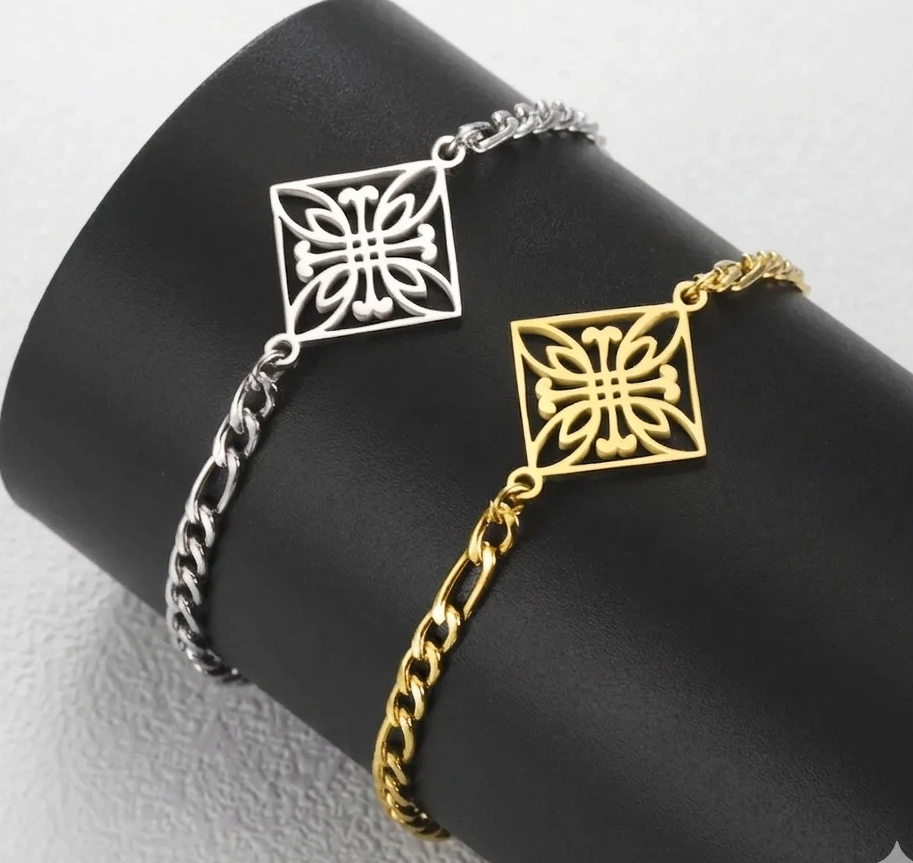 Pulsera Estilo bohemio de moda recortado Acero Inoxidable.