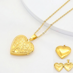 Collar Colgante Hueco en forma de Corazón.